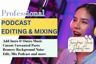 do podcast audio editing, mixing and mastering