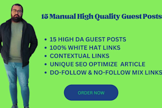 publish 30 guest post on 90 da google approved sites