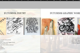 create graphic designs using adobe indesign, illustrator