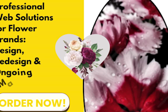 design and redesign stunning flower brand websites and SEO