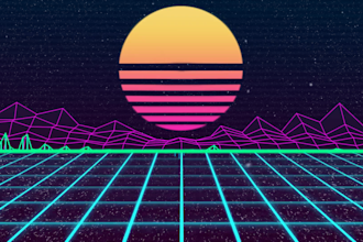 create a 80s style retro audio spectrum for your music video