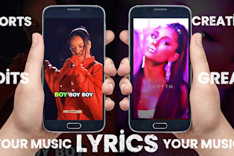 edit your music, reels or shorts video with amazing lyrics