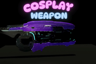design 3d printable armors, weapons, airsoft model, 3d fantasy cosplay props gun