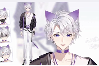 do female live2d model 2d vtuber model 2d vtuber rigging vtuber avatar