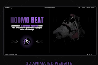 interactive 3d animated webflow website, 3d animated website, spline animation