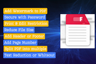 compress, secure, watermark and customize your PDF files