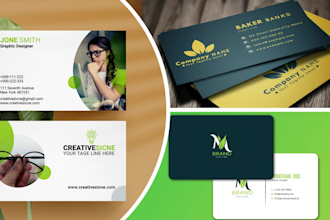 make logo and amazing double side business cards