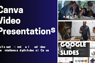 design canva video presentation and professional pitch decks