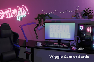 create loop animations for streamers brb starting soon 3d setup