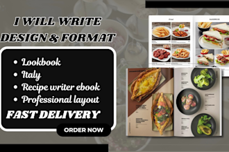 write, design, format recipes book, cookbook design, recipe, cookbook formatting