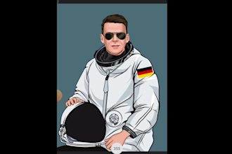 make superhero cartoon caricature characters
