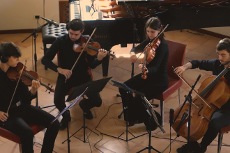 arrange and record a string quartet