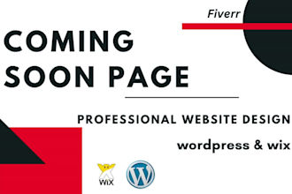 create a responsive wordpress and wix coming soon page