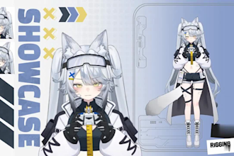 design and rig live 2d vtuber model 2dvtuber model vtuber commission 2d anime