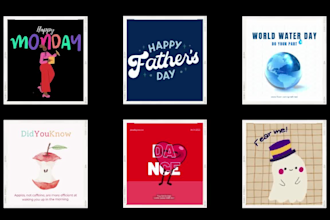 make animation gif banner, post for social media and website