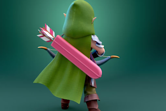 create game characters, stylized and realistic