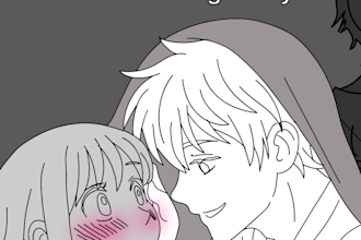 create romantic anime sketch animations with dialogue