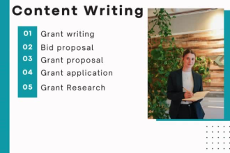 do grant writing, bid proposal, grant proposal,grant application, grant research