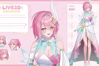 draw and rig live2d vtuber model, vtuber commission, character design