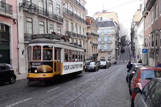 put your text,logo,photo on the lisbon tram video