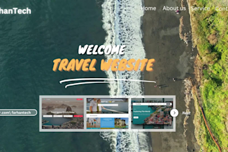 design tour and travel agency website or hotel website