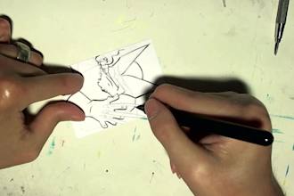 draw a cartoon sketchcard of any character