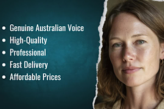 record professional australian female voice overs