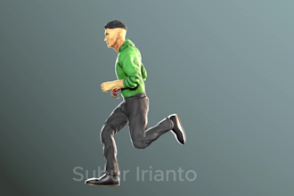 create a 3d character model for game assets and animation