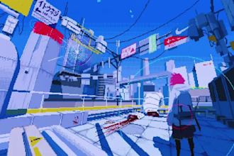 animate custom pixel art animation for streams, lofi video loop, 2d music video