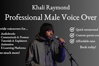record a professional black american male voiceover