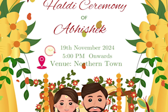 design indian wedding invitation video for whatsapp