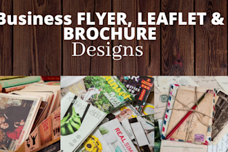 design business flyer, leaflet, postcard or trifold brochure