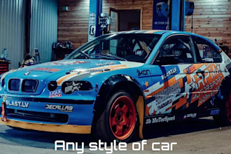 create a livery for your car, and prepare vector files for print