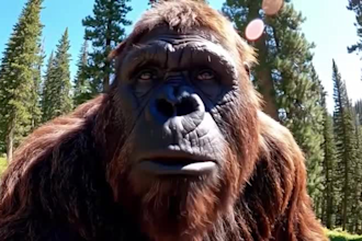 create trending ai bigfoot or yeti pov vlog with cinemati and viral storytelling