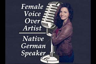 record a professional female german voice over