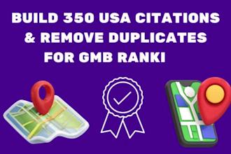build 350 USA citations and remove duplicates for gmb ranking