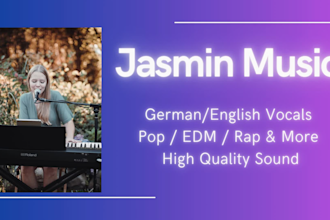 be your female vocalist or singer in german english vocals