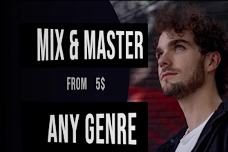 do high quality audio mixing and mastering for your song