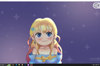 draw a chibi live2d vtuber model with rigging for streamer
