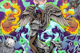 draw badass darkart album cover illustration