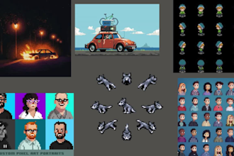 create pixel character sprite sheet, sprite animation