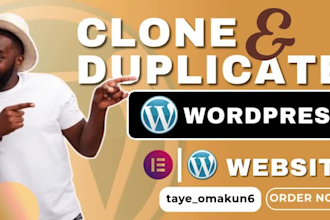 duplicate wordpress clone website redesign elementor build web design