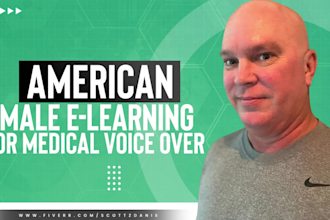 record american male elearning or medical voice over