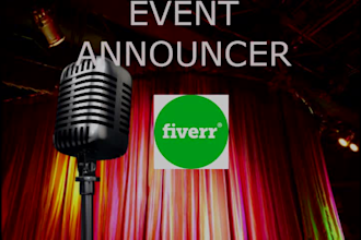 be the announcer at your corporate event or awards ceremony