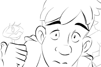 do 2d traditional animation, frame by frame video, 2d line art animation video