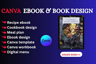 do canva recipe book ebook workbook cookbook journal planner digital menu