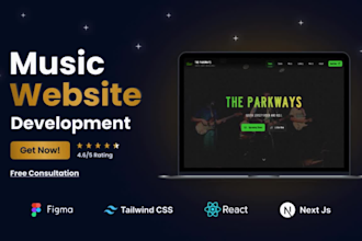 design dj, podcast, band, producer, music, artist website