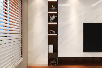 design realistic living and dining area