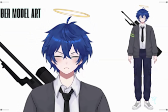 design rig live 2d vtuber model live2d model vtuber model live2d physics vbriger