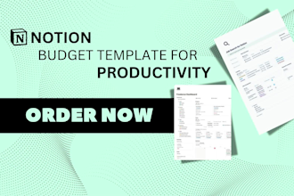 custom notion budget template budget tracker finance template business template